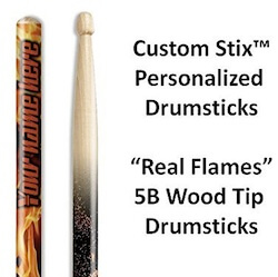 Personalized Flame Drumsticks