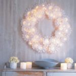 Paper-Doily Wreath Outdoor Christmas Lights