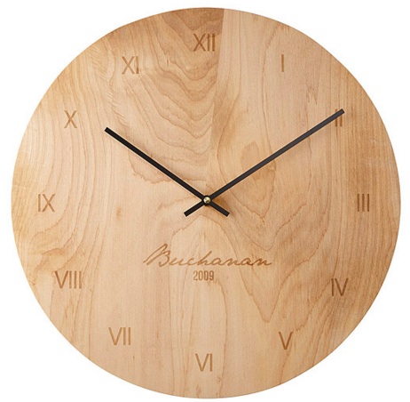 Personalized Maple Wall Clock