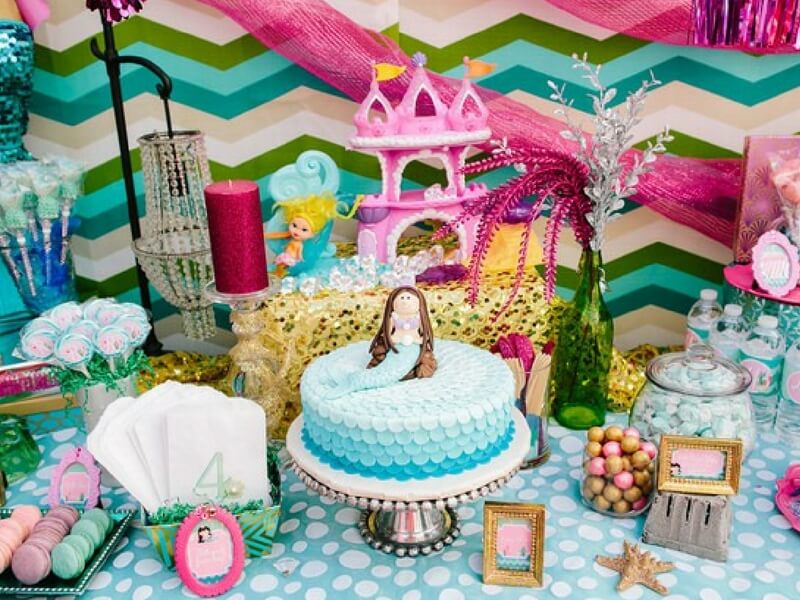 little mermaid birthday cake