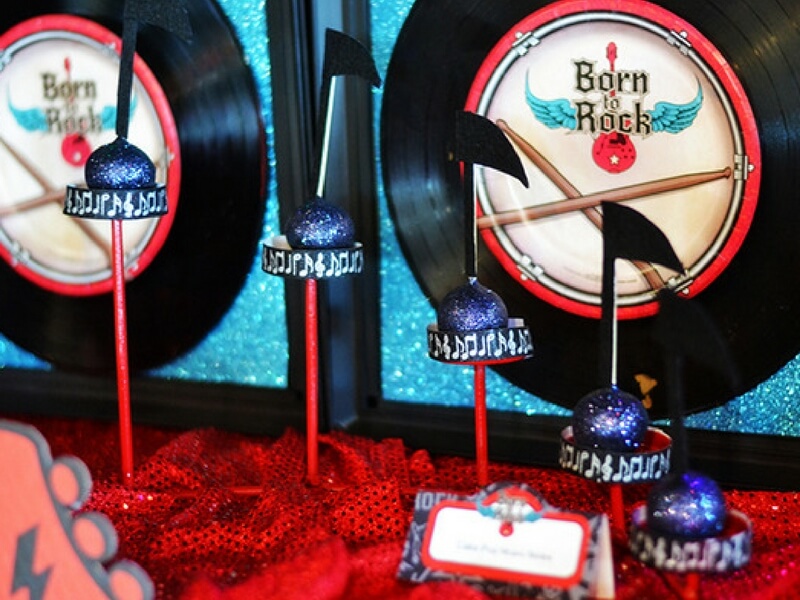 music themed party decoration