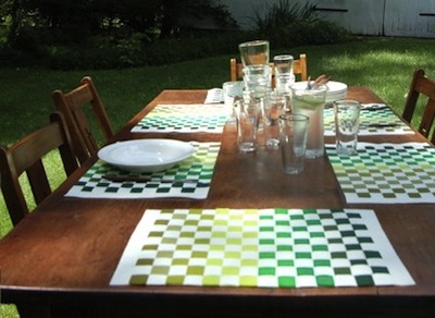 DIY woven placemats
