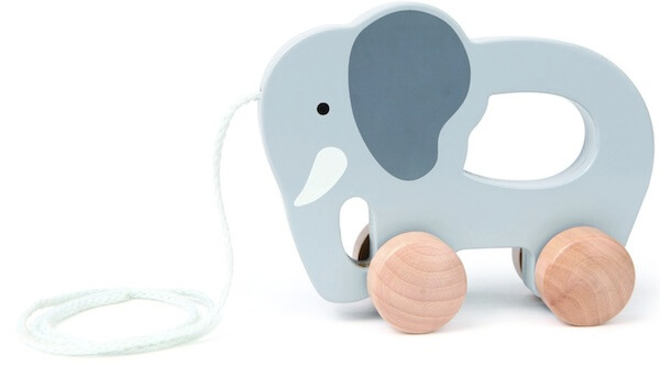 Elephant Wooden Push and Pull Toy