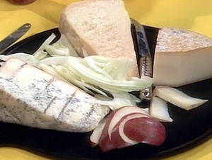 Italian Cheeses Sliced Gennel and Citrus Rings with Brandy